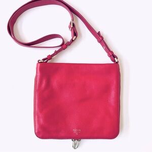 Fossil Pink Crossbody Bag with Adjustable Strap w/Expandable Body